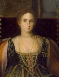 Porträtt av en kvinna som Cleopatra