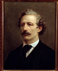 Porträtt av den italienske tonsättaren Enrico Bossi (1861-1925)