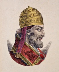 Porträtt av påven Adrian V (Adrianus, Hadrianus av Hadrianus eller Adriano) (1276)