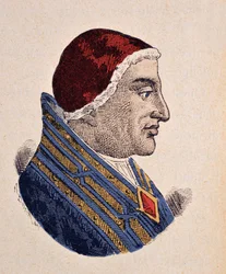 Porträtt av påven Benedikt XII (1334-1342)