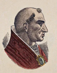 Porträtt av påven Boniface II (Bonifacius eller Bonifacio) (530-532)