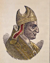 Porträtt av påven Boniface IV (Bonifacius eller Bonifacio) (608-615)
