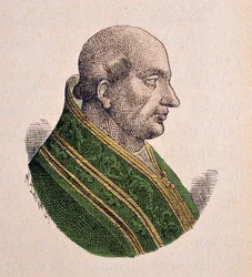 Porträtt av påven Clement III (Clemente eller Clemens) (1187-1191)