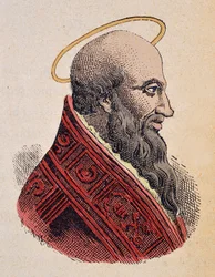 Porträtt av påven Eleuthere (ca 175-189)