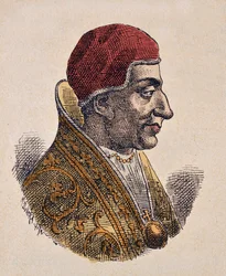 Porträtt av påven Etienne IV (Stephen, stefano eller Stephanus) (816-817)