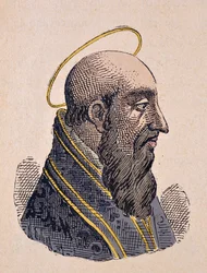 Porträtt av påven Felix Ier (Felice I) (269-274)