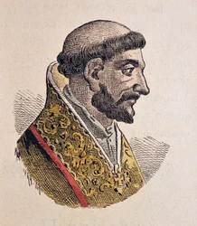 Porträtt av påven Johannes XI (Giovanni, Ioannes) (931-935)