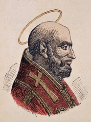 Porträtt av påven Jules Ier (Julius I eller Iulius eller Giulio) (337-352)