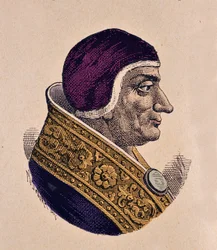 Porträtt av påven Lucius II (1144-1145)