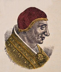 Porträtt av påven Serge II (Sergius, Sergio) (844-847)