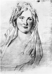 Porträtt förmodat av Angela Pietragrua, grevinnan Simonetta, älskarinna till den franska författaren Stendhal, medan han var i Italien, mellan september 1811 och 1815