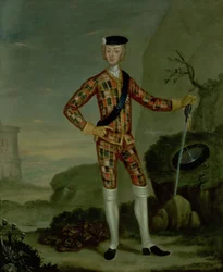 Prins Charles Edward (Bonnie Prince Charlie, 1720-88) i Tartan