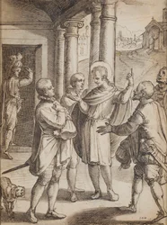 Religiösa scener (penna och bläck på papper)