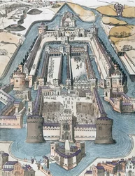 Sforzas slott, Milano, Italien 1500-talet (tryck)