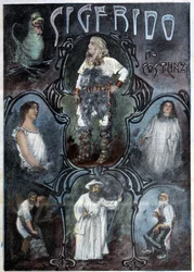Sigfrido av Al costanzi (Siegfrid eller Siegfried, hjälte i tysk mytologi som motsvarar den skandinaviske Sigurd, Opera de Wagner) - i "La Tribuna Illustrata"
