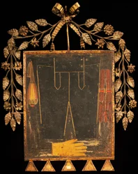 Skylt för läderaffär, ca 1750, Italien