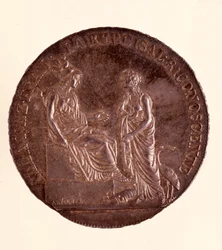 Silver Ecu från Milano. 16/06/1800. Diam 3,9 cm Neapel, arkeologiskt museum
