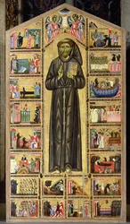 St. Franciskus och scener ur hans liv, Bardi Chapel (tempera på panel)