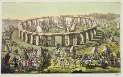 Stonehenge eller ett cirkelformat druidtempel, plansch 19 ur Nationernas historia