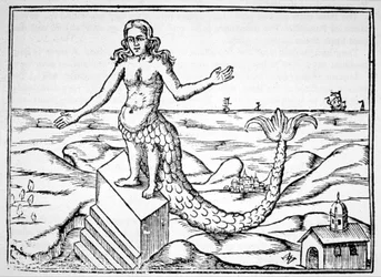 The Divinity Dragon, kopia av en illustration från Oedipus Aegyptiacus av Athanasius Kirchner, Rom 1652, använd i en historia om magi, publicerad i slutet av 1800-talet