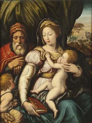 Den heliga familjen med spädbarnet St John