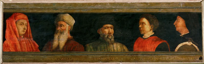 "Den florentinska konstens mästare": Giotto, Uccello, Donatello, Manetti, Brunelleschi ...