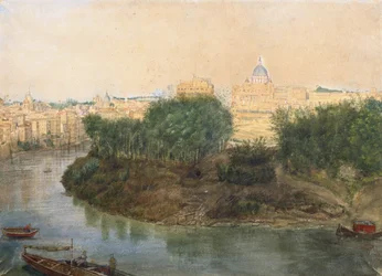 Tiber Island (penna och wc på papper)