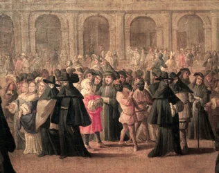 Venedig, karneval på Markusplatsen, Italien