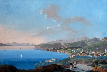 Utsikt över Sorrento (gouache)