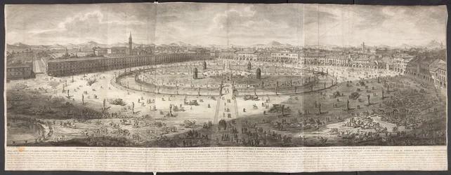 Utsikt över Prato della Valle i Padua