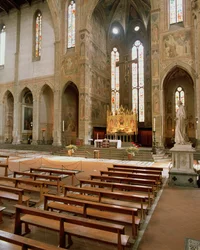 Utsikt över kyrkans absid