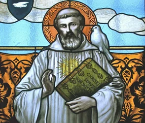 Fönster som visar St. Columbanus (detalj)