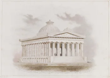 U. S. Custom House, New York-perspektiv, 1834