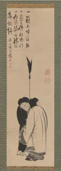 Japanska Hanshan och Shide: Kanzan och Jittoku, sent 1700-tal.