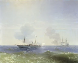 Ångfartyget Vestas strid med det turkiska pansarskeppet Fehti-Bulend i Svarta havet den 11 juli 1877