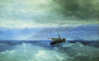 Ryska: "Kaukasusbergen från havet" Kaukasusbergen från havet