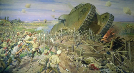 Infångandet av en tank nära Kakhovka