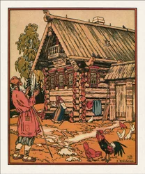 Illustration till Sagan om fiskaren och fisken av Bilibin, Ivan Yakovlevich (1876-1942)