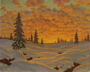 Solnedgång i Finland