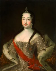 Porträtt av Tsesarevna av Ryssland Anna Petrovna av Ryssland