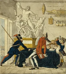 Napoleon Bonaparte säljer stulna varor, 1813