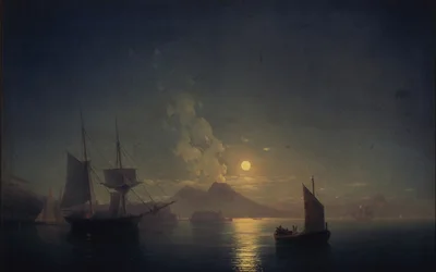 Neapel om natten, 1850