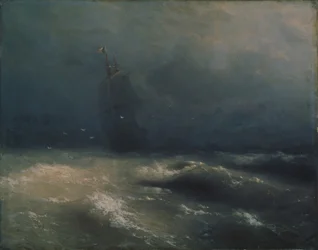 Storm vid kusten nära Nice, 1885