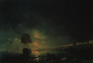 Utsikt över Odessa vid månskensnatten, 1896