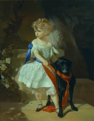 Flicka med hund, 1860-talet