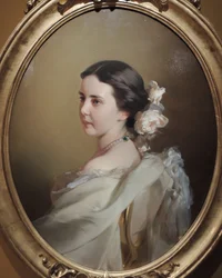 Porträtt av Ekaterina Fedorovna Tyutcheva 1835-1882, mitten av 1850-talet