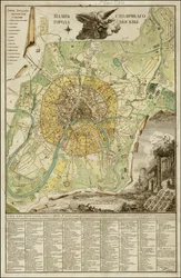 1789 års karta över Moskva av Ivan Marchenkov