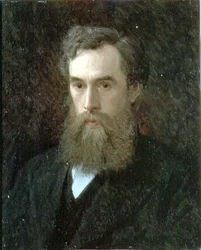 Porträtt av Pavel Mikhailovich Tretyakov (1832-98) 1876