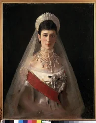 Porträtt av kejsarinnan Maria Fjodorovna, prinsessan Dagmar av Danmark