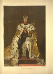 Kröningsporträtt av kejsar Alexander III. Ur Kröningsalbumet, 1883